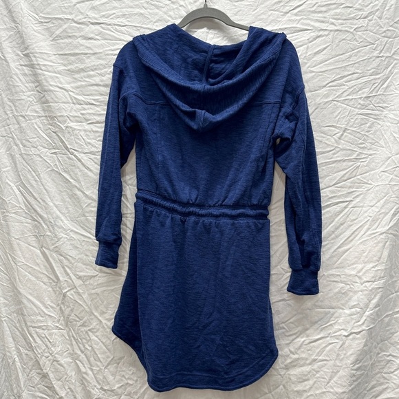 Anthropologie Daily Practice Afterglow Hooded Mini Dress Navy Size XS - Picture 2 of 8